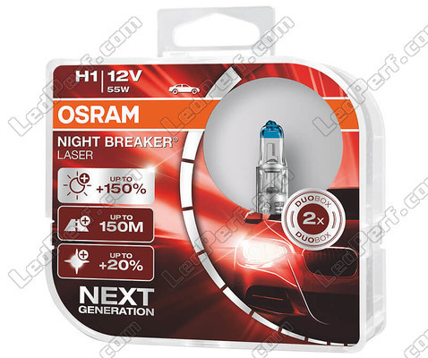 2 polttimon paketti H1 Osram Night Breaker Laser +150% - 64150NL-HCB