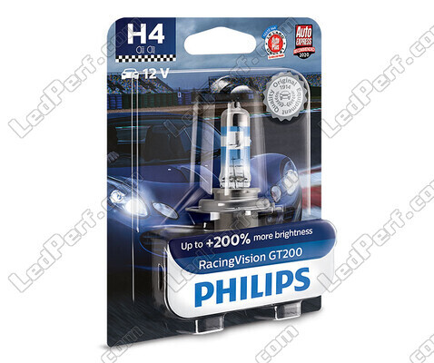 1x polttimo H4 Philips RacingVision GT200 60/55W +200% - 12342RGTB1