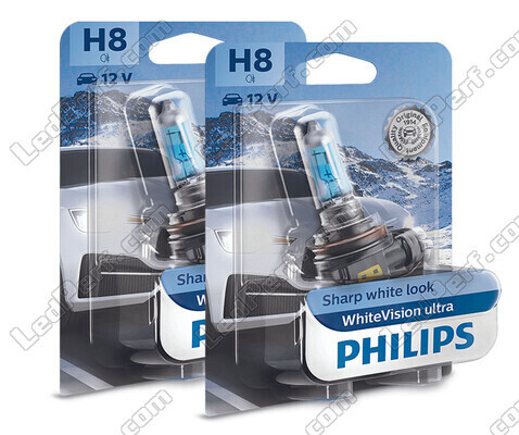 2 polttimon paketti H8 Philips WhiteVision ULTRA + parkkivalot - 12360WVUB1