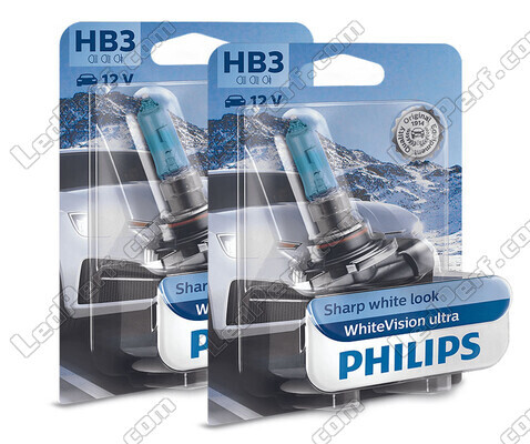 2 polttimon paketti HB3 Philips WhiteVision ULTRA + parkkivalot - 9005WVUB1