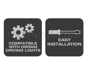 Pidike Osram LEDriving® LICENSE PLATE BRACKET AX helppo asentaa ja yhteensopiva kaikkien LEDriving-sarjan Osram-valaisimien kanssa