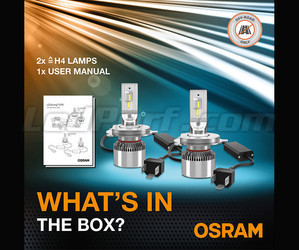 LED-sarja H4 Osram LEDriving® XTR polttimoiden ja esitteen sisältö