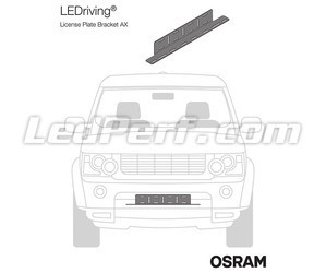 Ajoneuvoon kiinnitetyn pidikkeen Osram LEDriving® LICENSE PLATE BRACKET AX kuvaus
