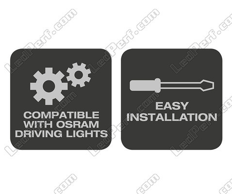 Pidike Osram LEDriving® LICENSE PLATE BRACKET AX helppo asentaa ja yhteensopiva kaikkien LEDriving-sarjan Osram-valaisimien kanssa