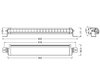 Kaavio Mitat LED-valopaneelille Osram LEDriving® LIGHTBAR FX500-CB