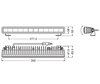Kaavio Mitat LED-valopaneelille Osram LEDriving® LIGHTBAR SX300-CB
