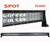 LED-bar / valopaneeli CREE Kaksoisrivi 4D 300W 27000 lumenia 4X4 - kuorma-auto - traktori Spot VS Flood