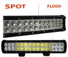 LED-bar / valopaneeli CREE Kaksoisrivi 90W 6300 Lumenia 4X4:lle - Mönkijä - SSV/UTV Spot VS Flood