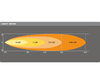 Valonsäteen Spot kaavio LED-valopaneelille Osram LEDriving® LIGHTBAR VX250-SP