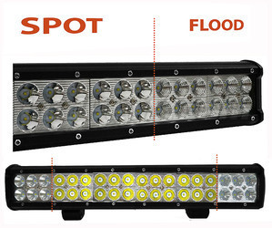 LED-bar / valopaneeli CREE Kaksoisrivi 108W 7600 Lumenia 4X4:lle - Mönkijä - SSV/UTV Spot VS Flood