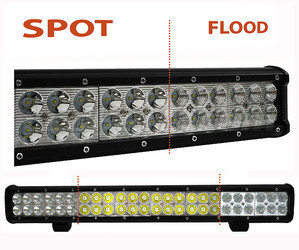 LED-bar / valopaneeli CREE Kaksoisrivi 144W 10100 Lumenia 4X4 - Kuorma-auto - Traktori Spot VS Flood