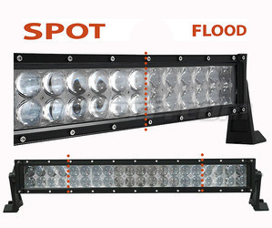 LED-bar / valopaneeli CREE Kaksoisrivi 4D 120W 10900 Lumenia 4X4 - kuorma-auto - traktori Spot VS Flood