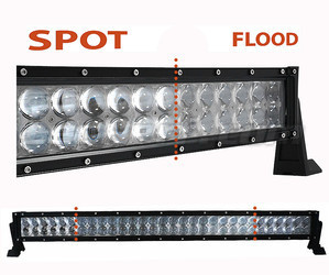 LED-bar / valopaneeli CREE Kaksoisrivi 4D 180W 16200 Lumenia 4X4 - kuorma-auto - traktori Spot VS Flood