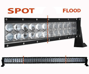 LED-bar / valopaneeli CREE Kaksoisrivi 4D 240W 21600 Lumenia 4X4 - kuorma-auto - traktori Spot VS Flood