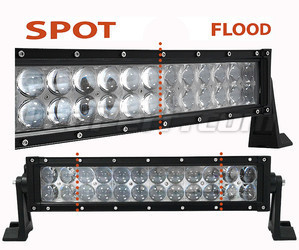 LED-bar / valopaneeli CREE Kaksoisrivi 4D 72W 6500 Lumenia 4X4:lle - Mönkijä - SSV/UTV Spot VS Flood