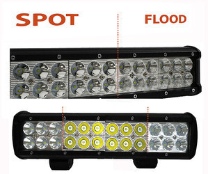 LED-bar / valopaneeli CREE Kaksoisrivi 72W 5100 Lumenia 4X4:lle - Mönkijä - SSV/UTV Spot VS Flood
