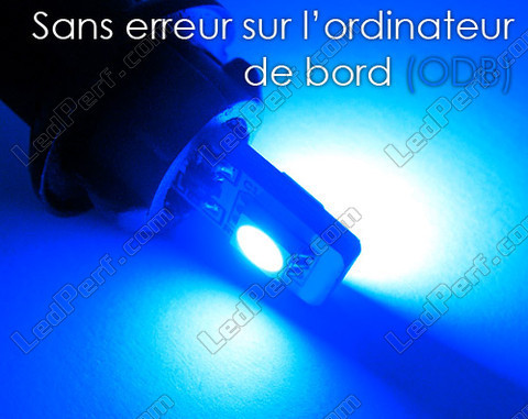 LED-polttimo T10 W5W Ei OBD-virhettä - Kaksoiskytkentä Sininen