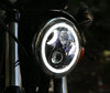 Full LED Musta optiikka moottoripyörä ajovalolle pyöreä 5.75 tuumaa - Tyyppi 4