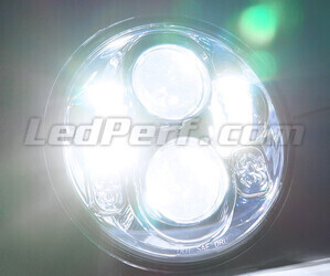 Full LED Musta optiikka moottoripyörä ajovalolle pyöreä 5.75 tuumaa - Tyyppi 2 Valaistus puhtaan Valkoinen