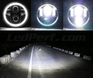 Kromattu täysi LED-optiikka moottoripyörä ajovalolle pyöreä 5.75 tuumaa - Tyyppi 4