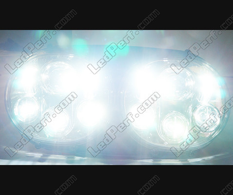 Ajovalo moottoripyörä Full LED Kromattu mallille Harley Davidson Road Glide (1998-2014) Valaistus puhtaan Valkoinen