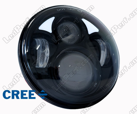 Full LED Musta optiikka moottoripyörä ajovalolle pyöreä 5.75 tuumaa - Tyyppi 3
