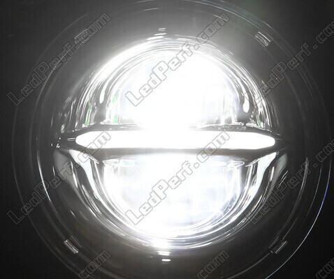 Full LED Musta optiikka moottoripyörä ajovalolle pyöreä 5.75 tuumaa - Tyyppi 5