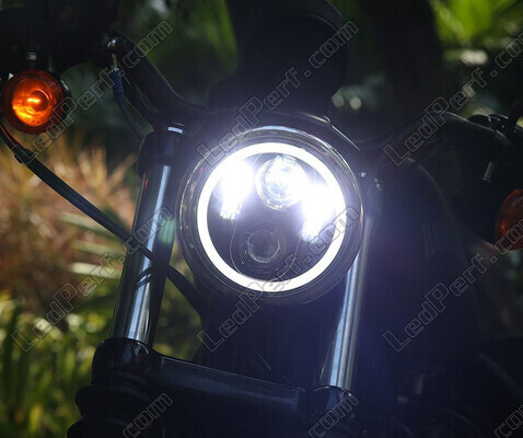 Kromattu täysi LED-optiikka moottoripyörä ajovalolle pyöreä 5.75 tuumaa - Tyyppi 4