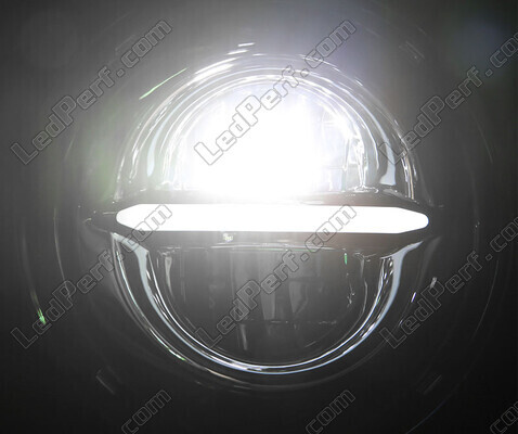 Moottoripyörä Full LED kromattu optiikka ajovalolle pyöreä 5 75 tuumaa - Tyyppi 5
