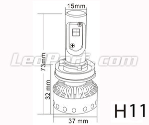 Mini LED-polttimo H11 Tuning