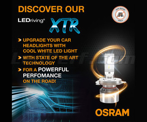 2 LED-polttimon sarja H4 Osram LEDriving® XTR 6000K - 64193DWXTR
