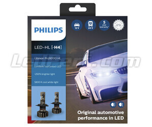 H4 LED-Polttimosarja PHILIPS Ultinon Pro9000 +250% 5800K - 11342U90CWX2