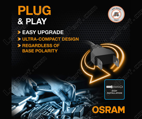 Plug and play -liitäntä LED-polttimot H4 Osram LEDriving® XTR 6000K - 64193DWXTR
