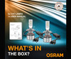 LED-sarja H7 Osram LEDriving® XTR polttimoiden ja esitteen sisältö