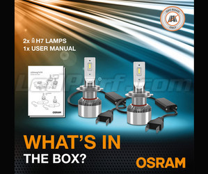 LED-sarja H7 Osram LEDriving® XTR polttimoiden ja esitteen sisältö