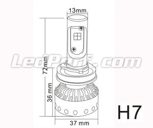 Mini LED-polttimo H7 Tuning
