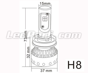 Mini LED-polttimo H8 Tuning