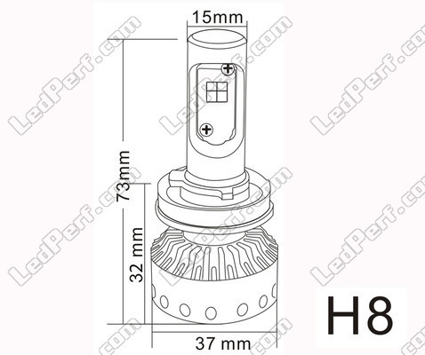 Mini LED-polttimo H8 Tuning