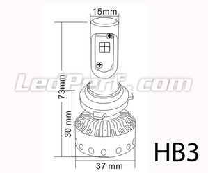 Mini LED-polttimo HB3 Tuning