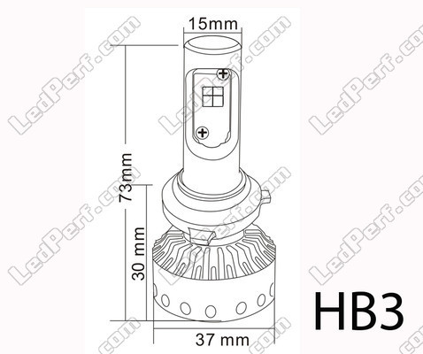Mini LED-polttimo HB3 Tuning