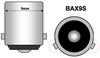 LED-polttimo BAX9S H6W Efficacity valkoinen effect xenon