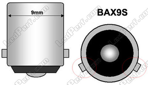 LED-polttimo BAX9S H6W Efficacity Sininen