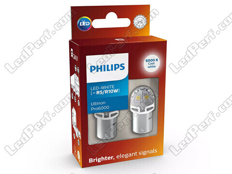 2x R5W / R10W LED-polttimot Philips Ultinon PRO6000 - kuorma-auto 24V - 6000K - 24805CU60X2
