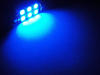 LED-sukkula kattovalaisin, tavaratila, hansikaslokero, rekisterikilpi sininen 39mm - C5W