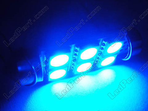 LED-sukkula kattovalaisin, tavaratila, hansikaslokero, rekisterikilpi sininen 39mm - C5W