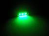 LED-polttimo 37mm C5W Ei OBD-virhettä Vihreä