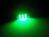 LED-sukkula kattovalaisin, tavaratila, hansikaslokero, rekisterikilpi vihreä 39mm - C5W