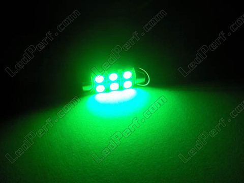 LED-sukkula kattovalaisin, tavaratila, hansikaslokero, rekisterikilpi vihreä 39mm - C5W