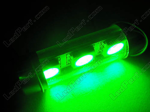LED-sukkula kattovalaisin, tavaratila, hansikaslokero, rekisterikilpi vihreä 39mm - C7W