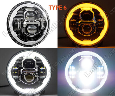 Tyyppi 6 LED-ajovalo Buell X1 Lightning -mallille - Optiikka moottoripyörä pyöreä hyväksytty